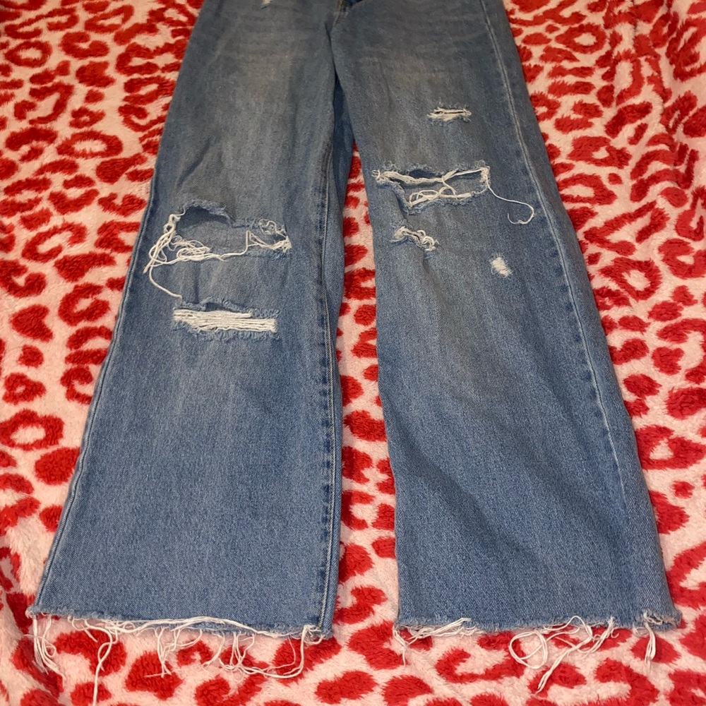 BP Distressed Blue Flare Jeans